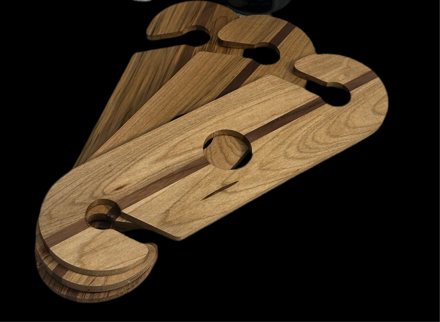 2 Glass Wine Caddy (Black Walnut and Birch)