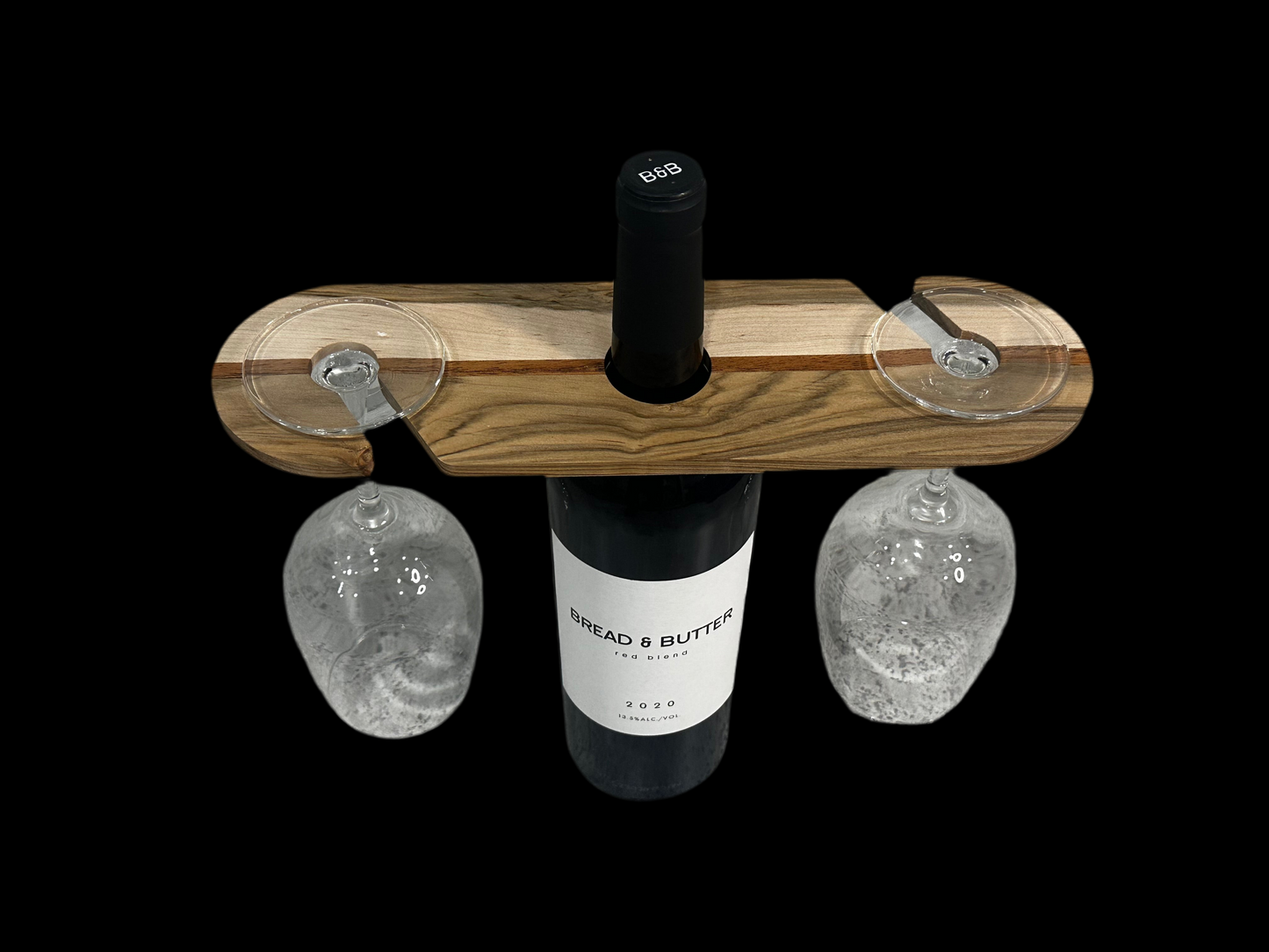 2 Glass Wine Caddy (African Mahogany and Birch)
