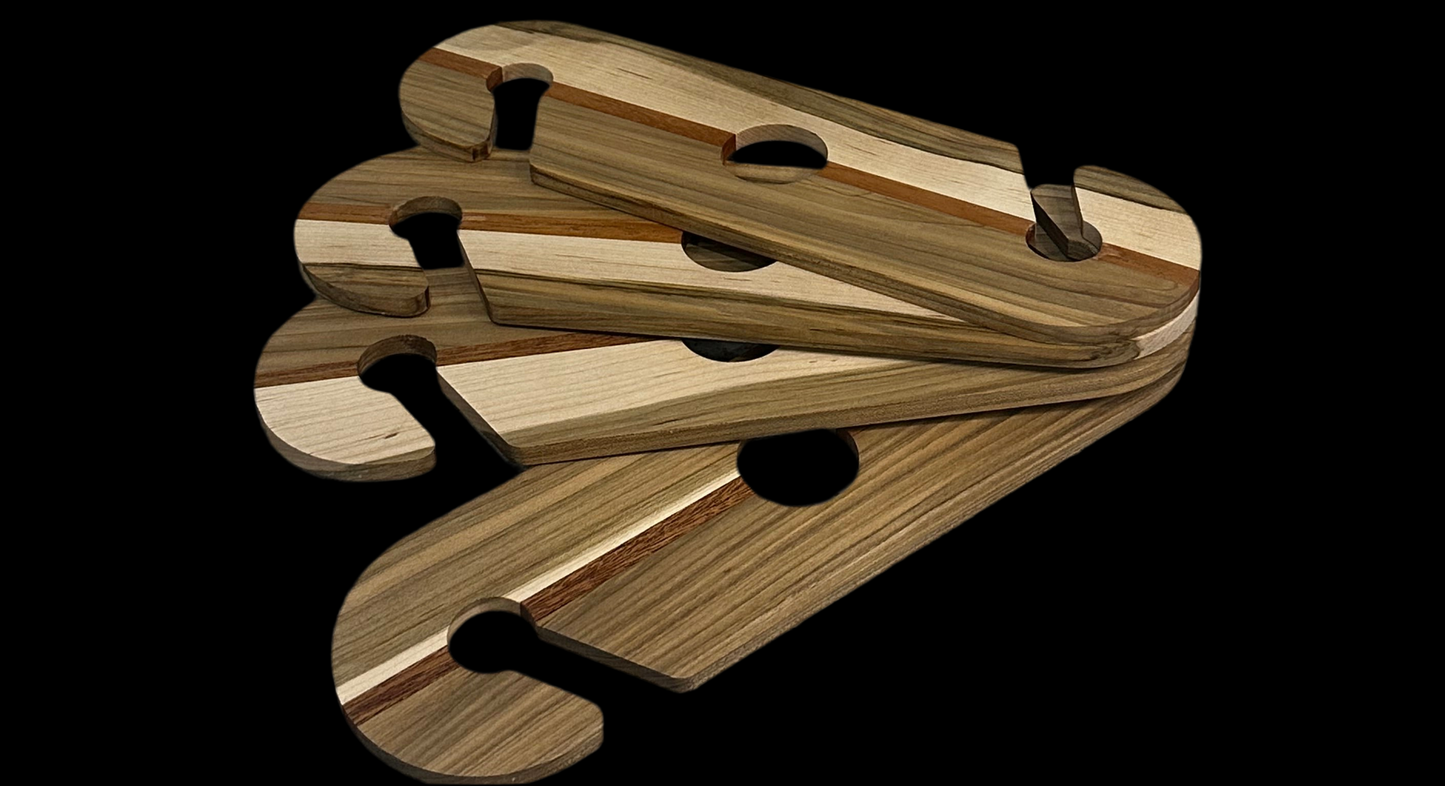 2 Glass Wine Caddy (African Mahogany and Birch)