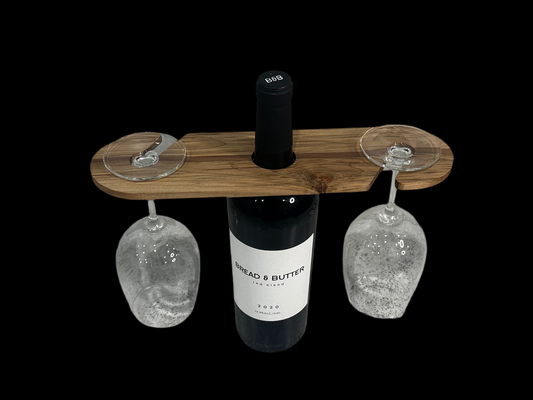 2 Glass Wine Caddy (Black Walnut and Birch)